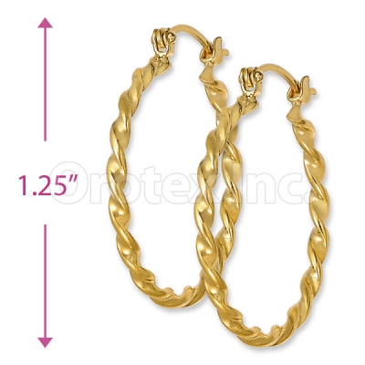 Orotex Gold Layered Diamond Cut Fancy Hoop Earrings