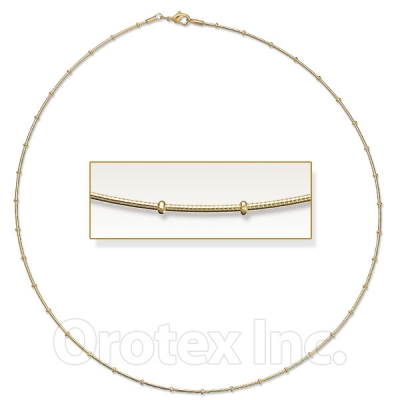 Orotex Gold Layered Omega Necklace