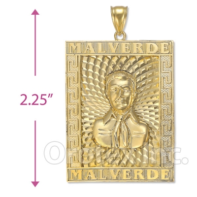 Orotex Gold Layered Malverde Charm