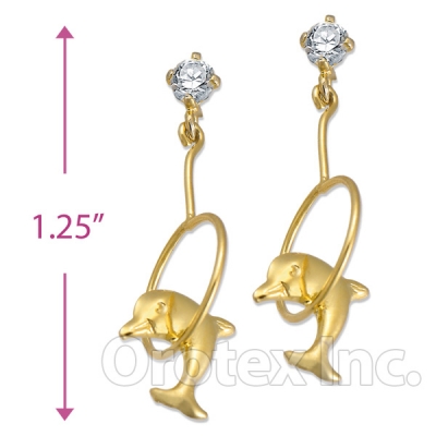 Orotex Gold Layered CZ Stud Earrings