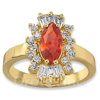 Orotex Gold Layered CZ Women's Ring