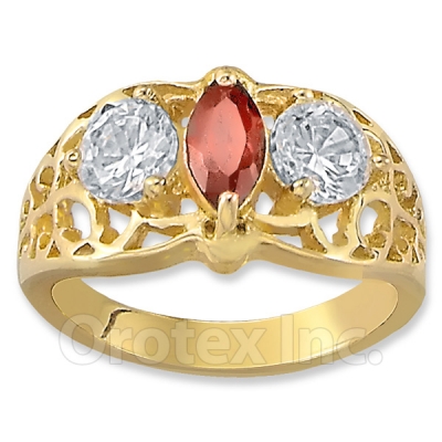 Orotex Gold Layered CZ Women's Ring