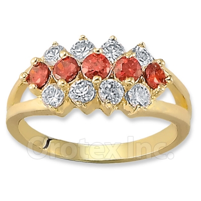 Orotex Gold Layered CZ Women's Ring