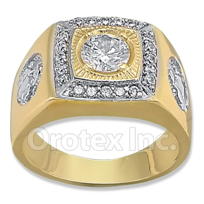 Orotex Gold Layered CZ Men's Ring