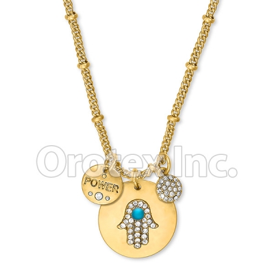 N031 Gold Layered CZ Necklace