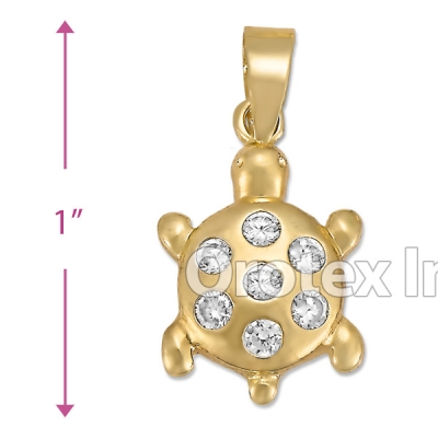 P011 Gold Layered CZ Charm