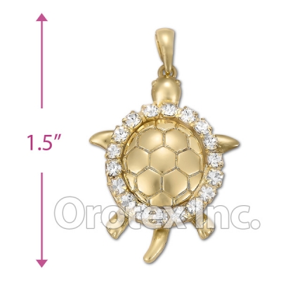 P029 Gold Layered CZ Charm