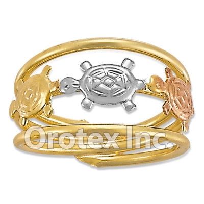 R008 Gold Layered Tri Color Women's Ring