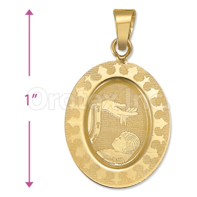 Oro Tex Gold Layered Baptism Charm